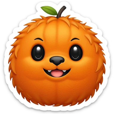 An orange and black stitch from lilo and stitch sticker