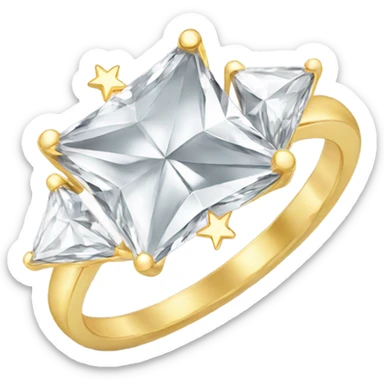 star diamond ring sticker