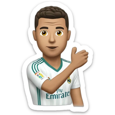 Ronaldo ayant un doigts dans le nez sticker