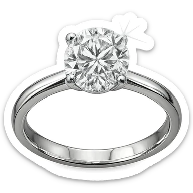 white sparkling diamond ring sticker