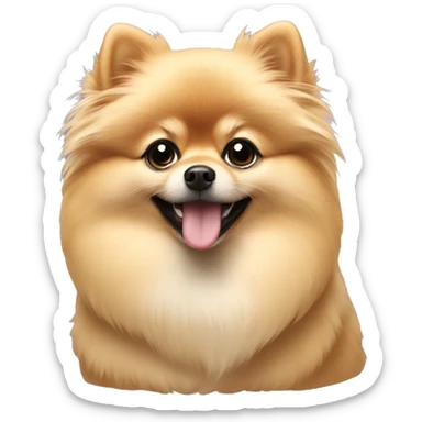 Blonde pomeranian sticker