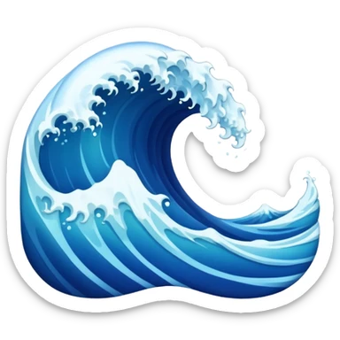 Ocean wave sticker