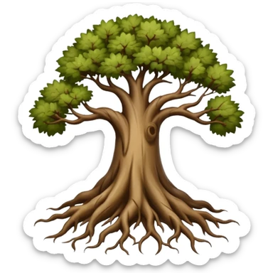 tree with roots sticker