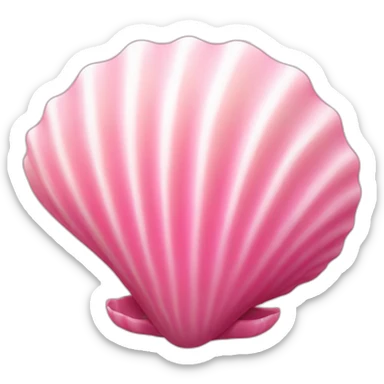 pink cute sea shell sticker