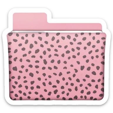 Light pink leopard print file folder sticker