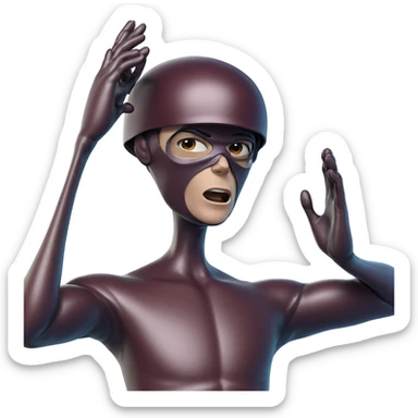 boy in helmet portrait sticker