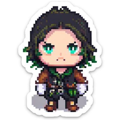 sus character looking suspicious sticker