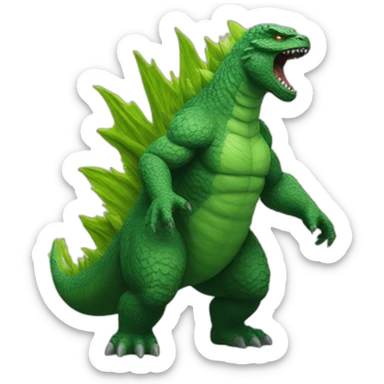 godzilla green atomic breath sticker