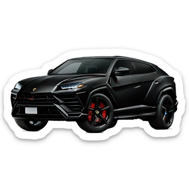 black lamborghini urus  sticker