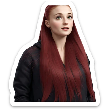 realistic portrait of a girl sticker