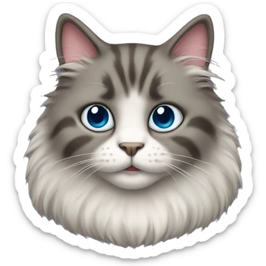 Fluffy cat sticker