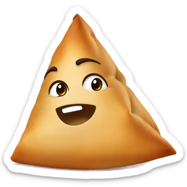 Samosa with a girls face  sticker