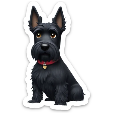 Scottie in the snow sticker