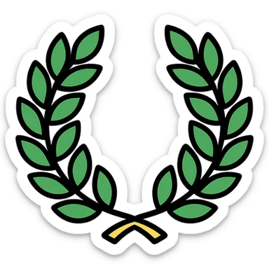 ancient Rome laurel wreath sticker