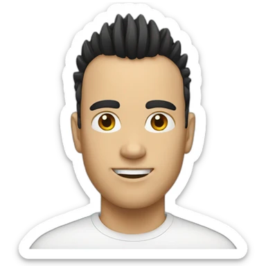 White-Dude-with-black-mohawk sticker