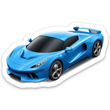 Blue fast supercar sticker