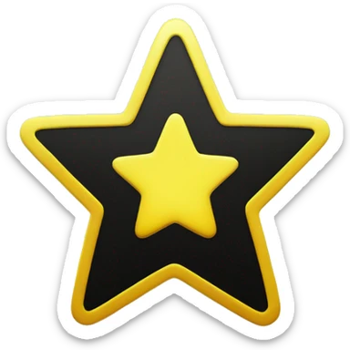 generate a snapchat star badge (yellow round coin with darker tinted yellow borders and a black star inside) sticker