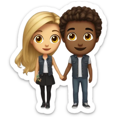 Alina and her boyfriend Sasha sticker