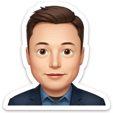 only the head no shoulders of elon musk  sticker