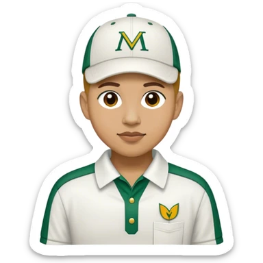 Me wearing the masters caddie outfit sticker