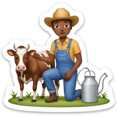 milking cows sticker