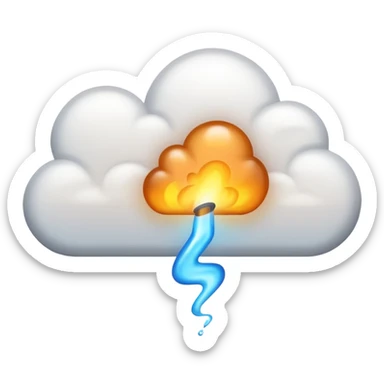 fart cloud from right to left sticker