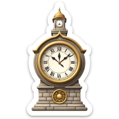 make an emoji which are a clock tower   but the tower is rond sticker