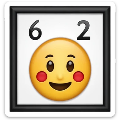  QUE NO TENGA CARA QUE SEA SOLO LOS NUMEROSM ,UN EMOJI CON LOS NUMEROS 6°2 que sea solo un cartel sticker