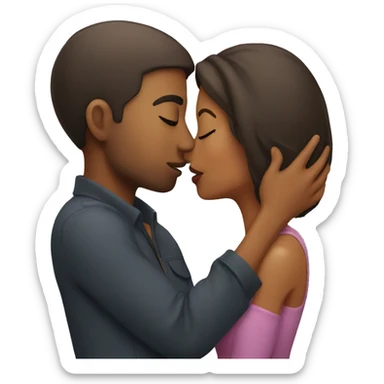 Man Kissing woman sticker
