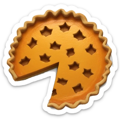 Pumpkin pie cut sticker