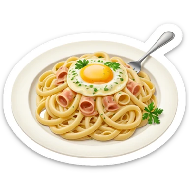 pasta with carbonara sticker