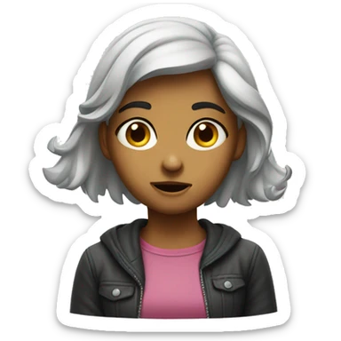 Funny but questioning girl  sticker