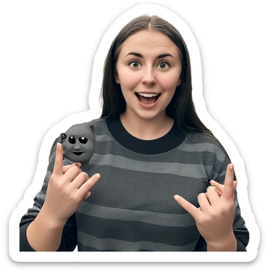 girl with boys and car sticker