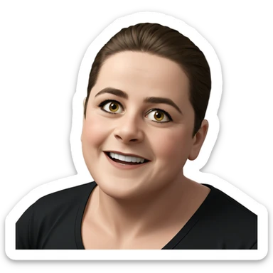 smiling boy in black shirt sticker