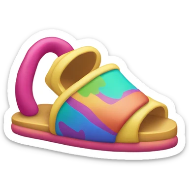 emoji hand holding a slipper  sticker