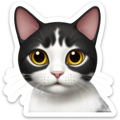 japon cat black sticker