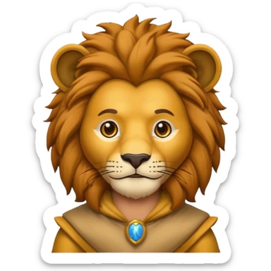 man in lion  costume  sticker