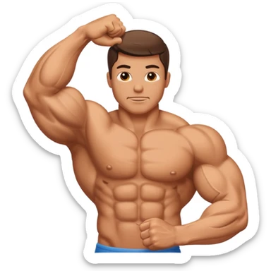 muscle arm sticker