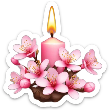 cherry-blossom-candle sticker