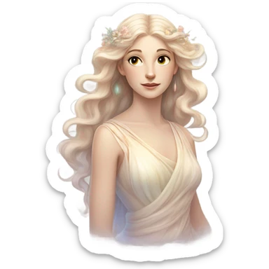 astrology virgo female white the maiden iridescent  sticker