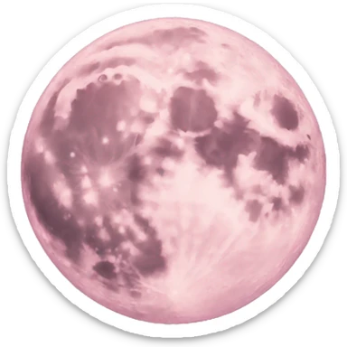 pastel pink moon sticker