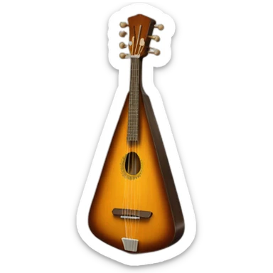 russian Folk Instrument triangle shape Balalaika sticker