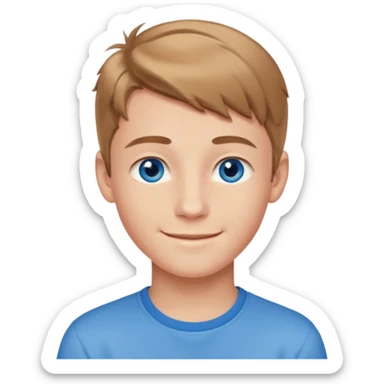 niño guapo adolescente de ojos azules sonriendo ENAMORADO sticker