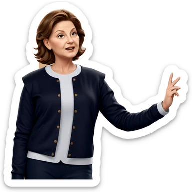 brown haired girl portrait sticker