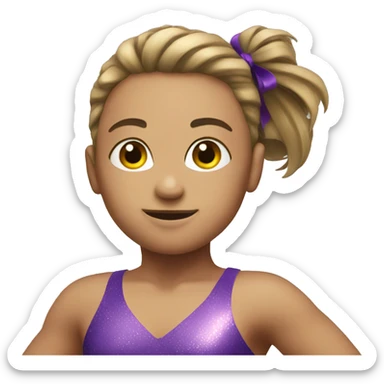 Gymnast with ribbon  sticker