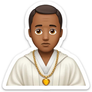 Diddy with a white robe on  sticker