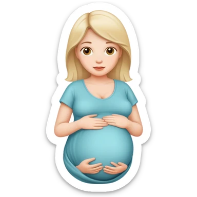 Pregnant white women sticker