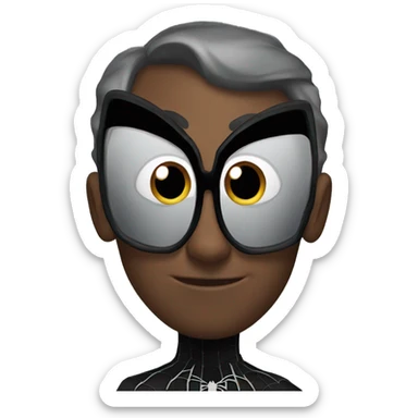 Black spider man sticker