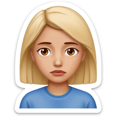 chronic diseases (diabets) woman iOS emoji style sticker