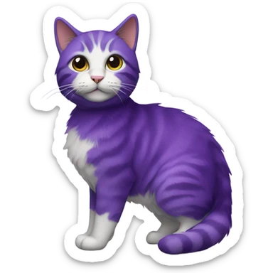 purple cat sticker
